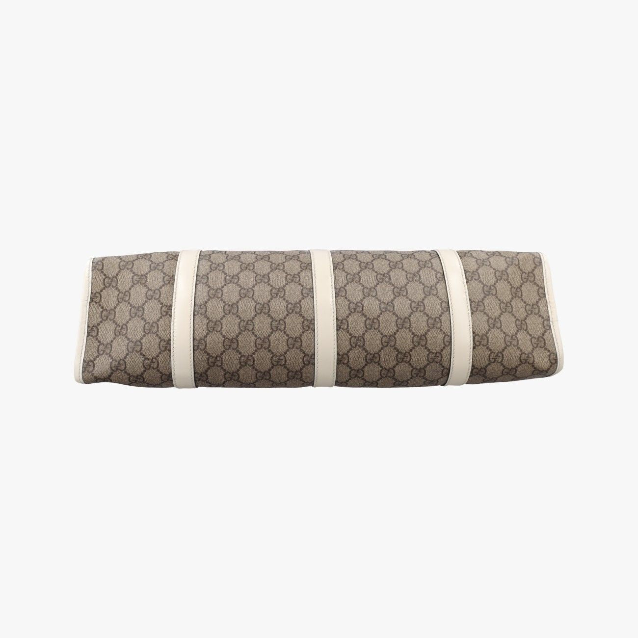 Gucci New Jackie Brown White Canvas Leather Handbag — view 3