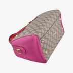 Gucci GG Supreme Beige Red Pink Canvas Leather Shoulder — view 7
