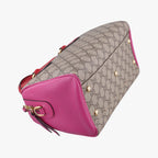 Gucci GG Supreme Beige Red Pink Canvas Leather Shoulder — view 5