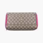 Gucci GG Supreme Beige Red Pink Canvas Leather Shoulder — view 3