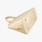 Louis Vuitton Alma GM Blanc Corail Vernis Handbag — view 7