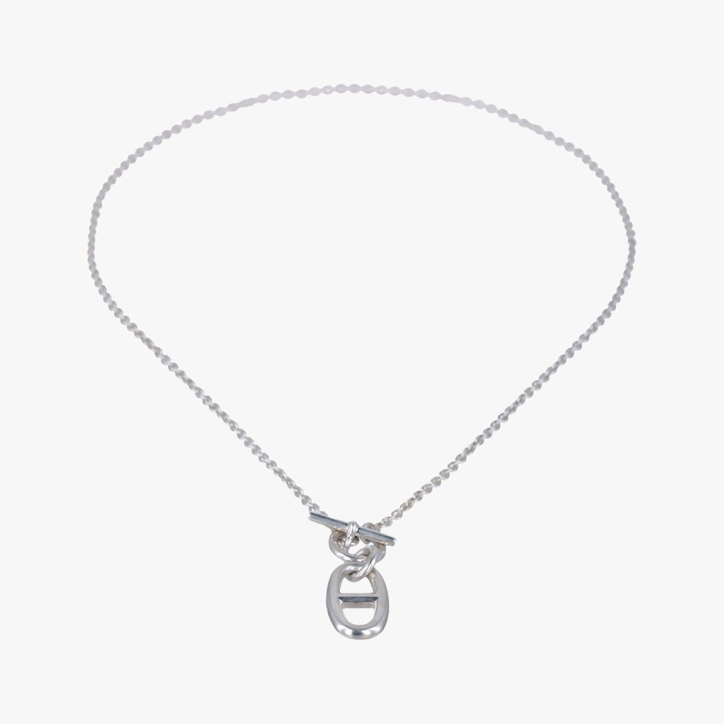 Hermes Chaine D'ancre Amulet Silver Necklace — view 3