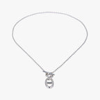 Hermes Chaine D'ancre Amulet Silver Necklace — view 3