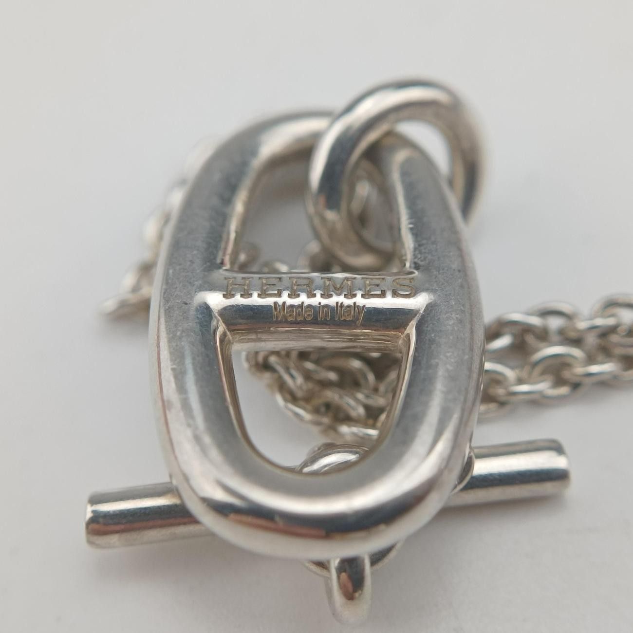 Hermes Chaine D'ancre Amulet Silver Necklace — view 7