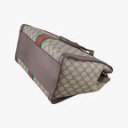 Gucci Ophidia Beige Brown Red Green Canvas Leather Shoulder — view 4