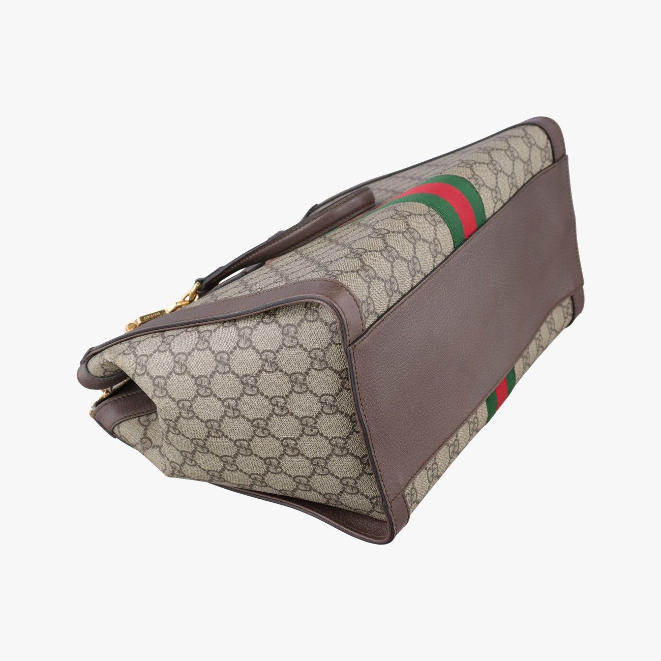 Gucci Ophidia Beige Brown Red Green Canvas Leather Shoulder — view 7