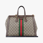 Gucci Ophidia Beige Brown Red Green Canvas Leather Shoulder — view 2