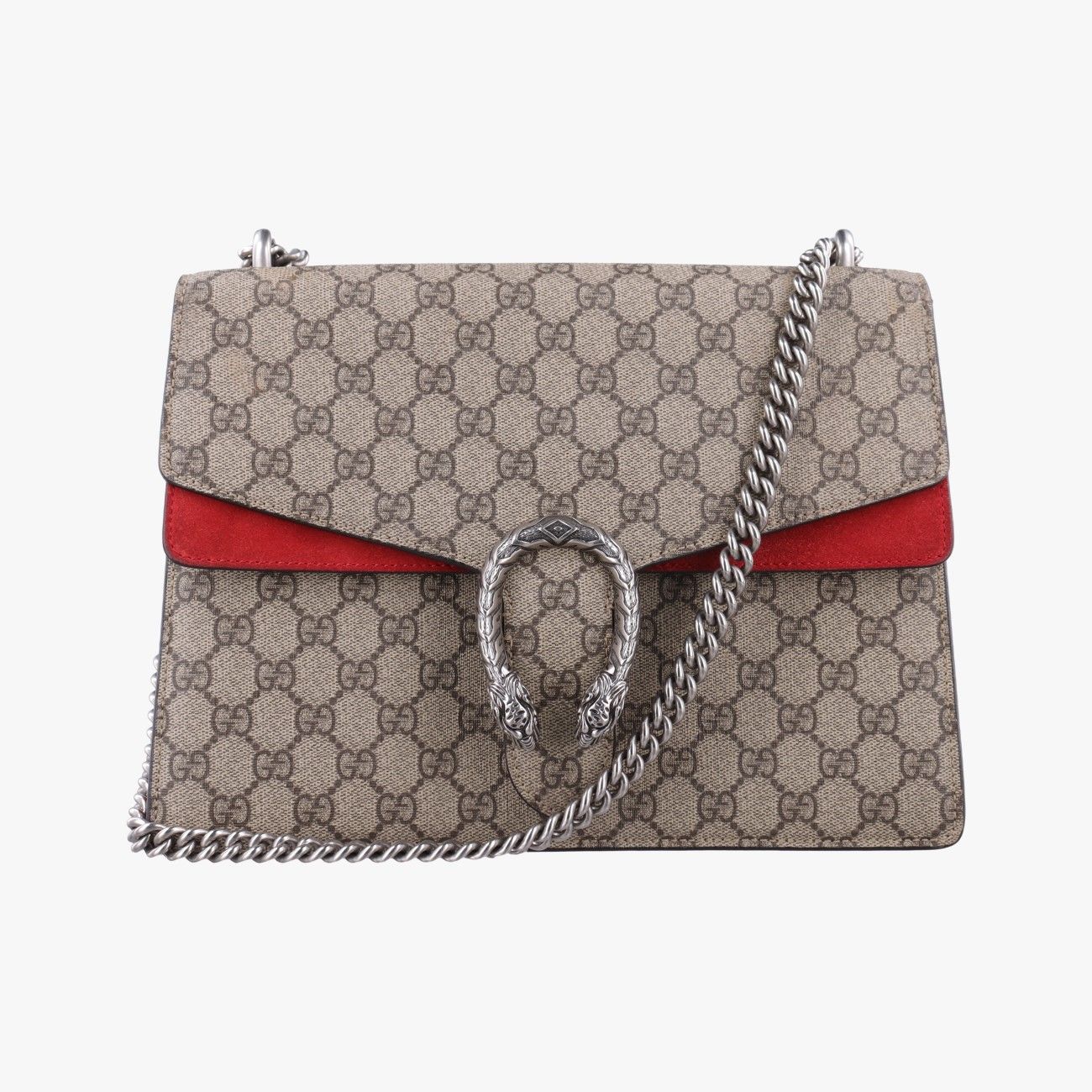 Gucci Dionysus Beige Red Canvas Suede Shoulder
