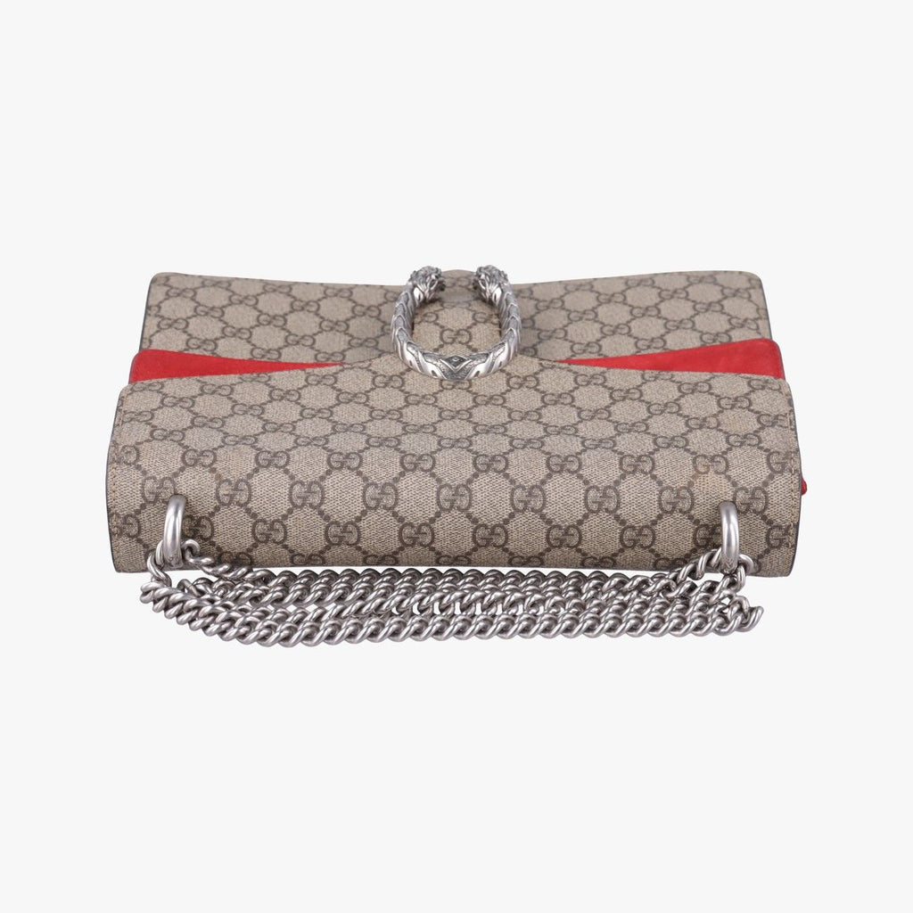 Gucci Dionysus Beige Red Canvas Suede Shoulder — view 8