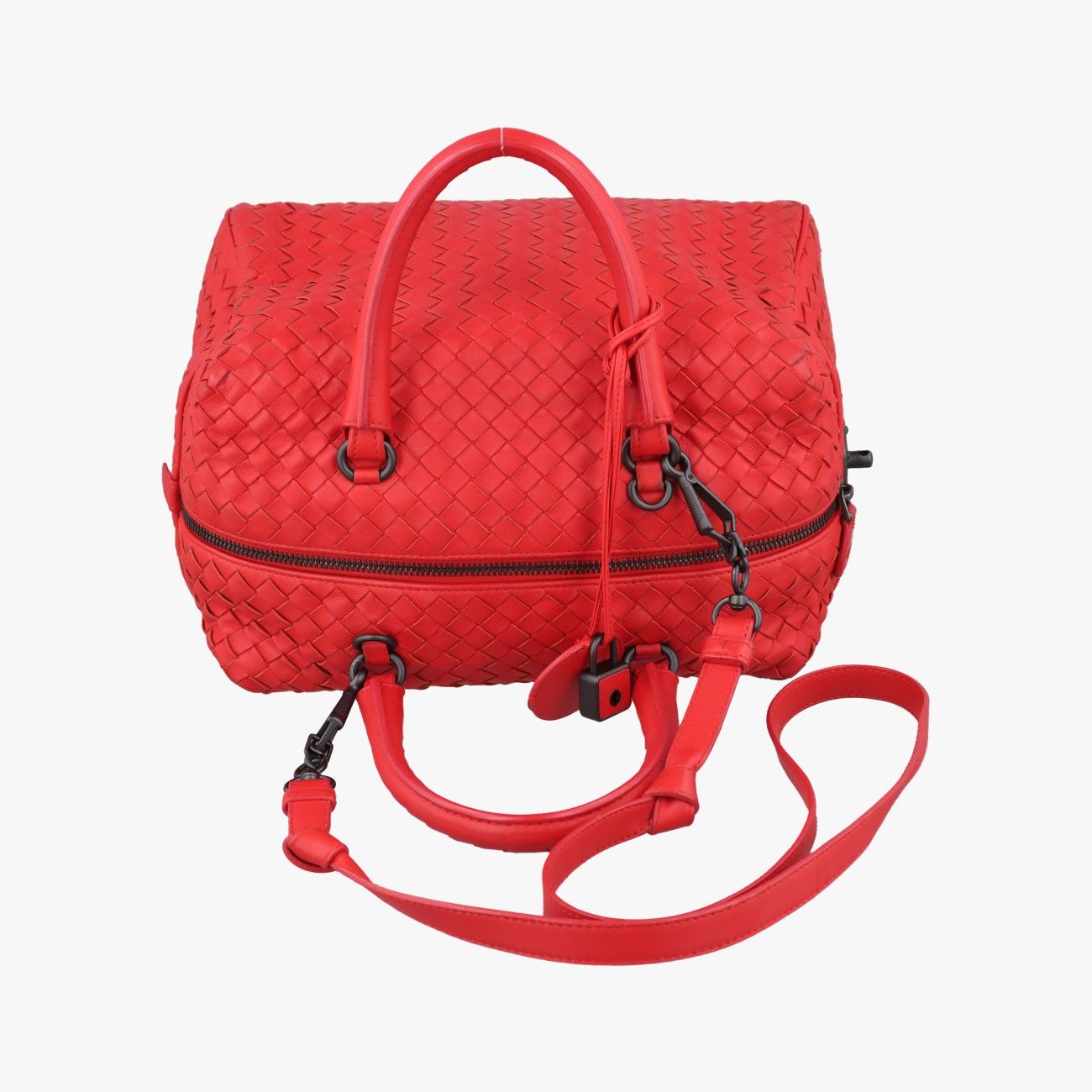 Bottega Veneta Intrecciato Red Lambskin Shoulder — view 8
