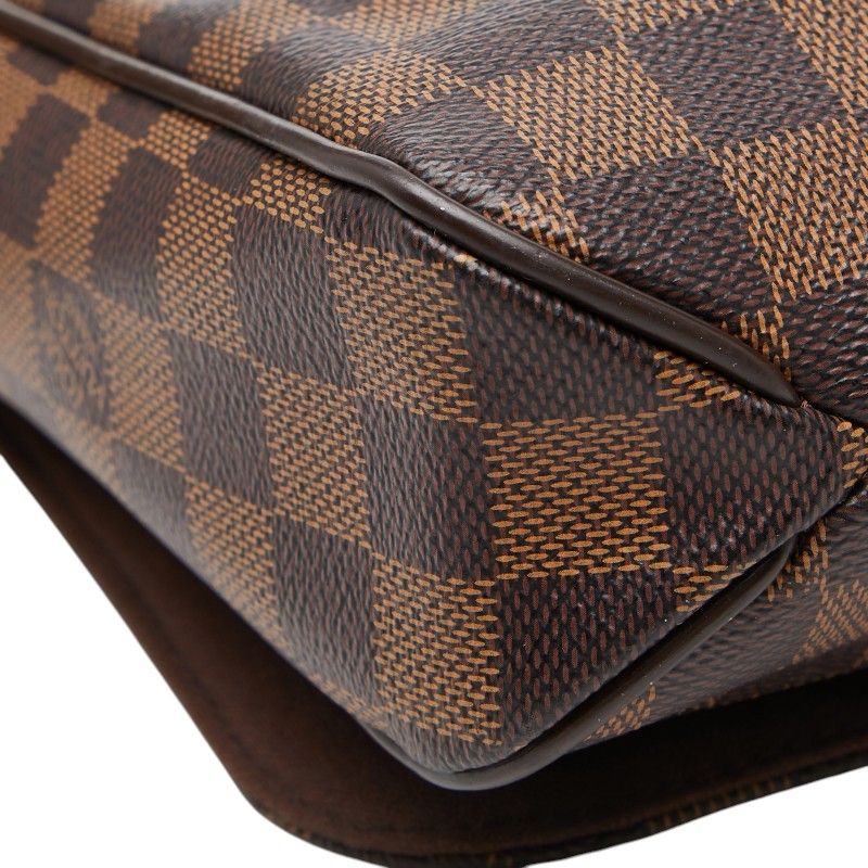 Louis Vuitton Damier District PM Crossbody Shoulder Bag Brown Leather