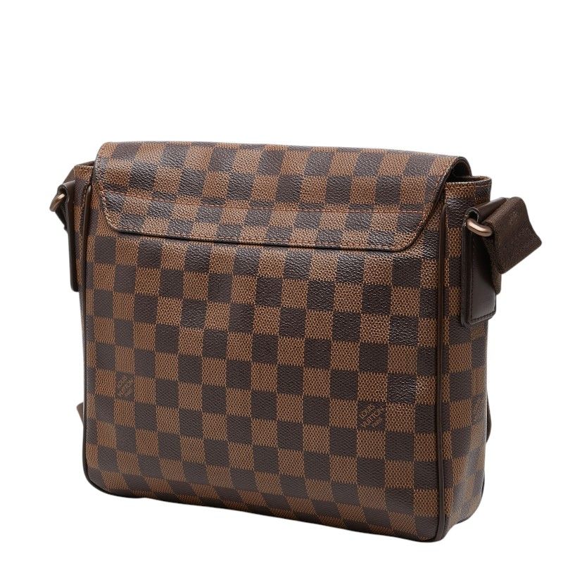 Louis Vuitton Damier District PM Crossbody Shoulder Bag Brown Leather