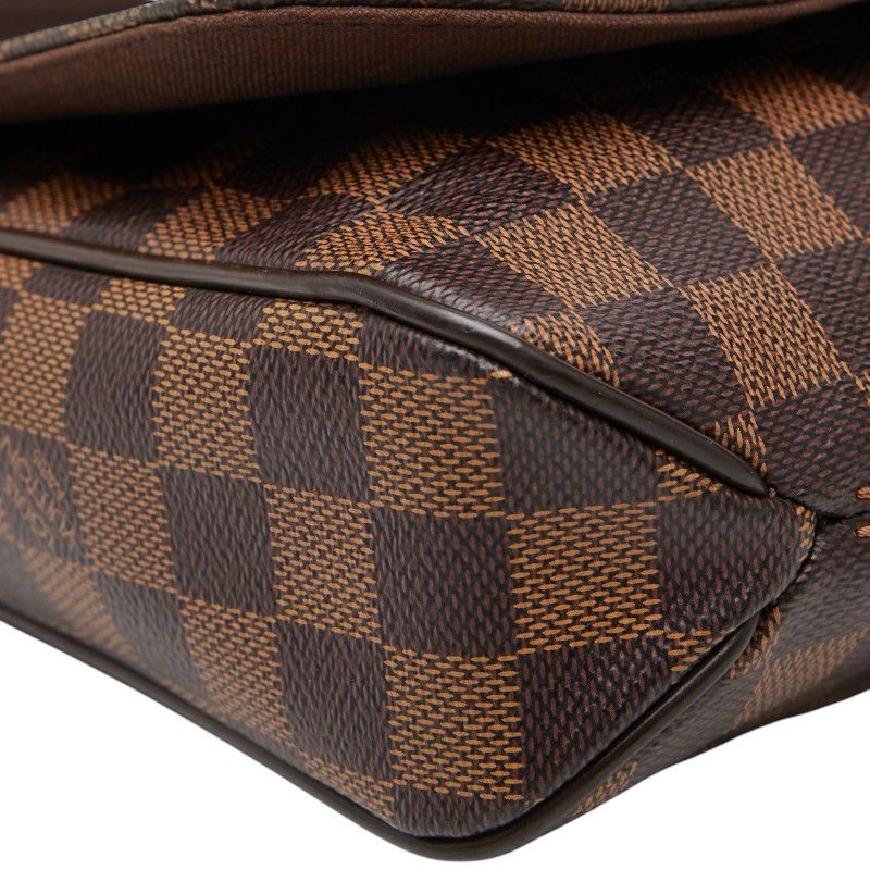 Louis Vuitton Damier District PM Crossbody Shoulder Bag Brown Leather