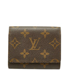 Louis Vuitton Monogram Envelope Carte de Visite Card Case Brown Leather