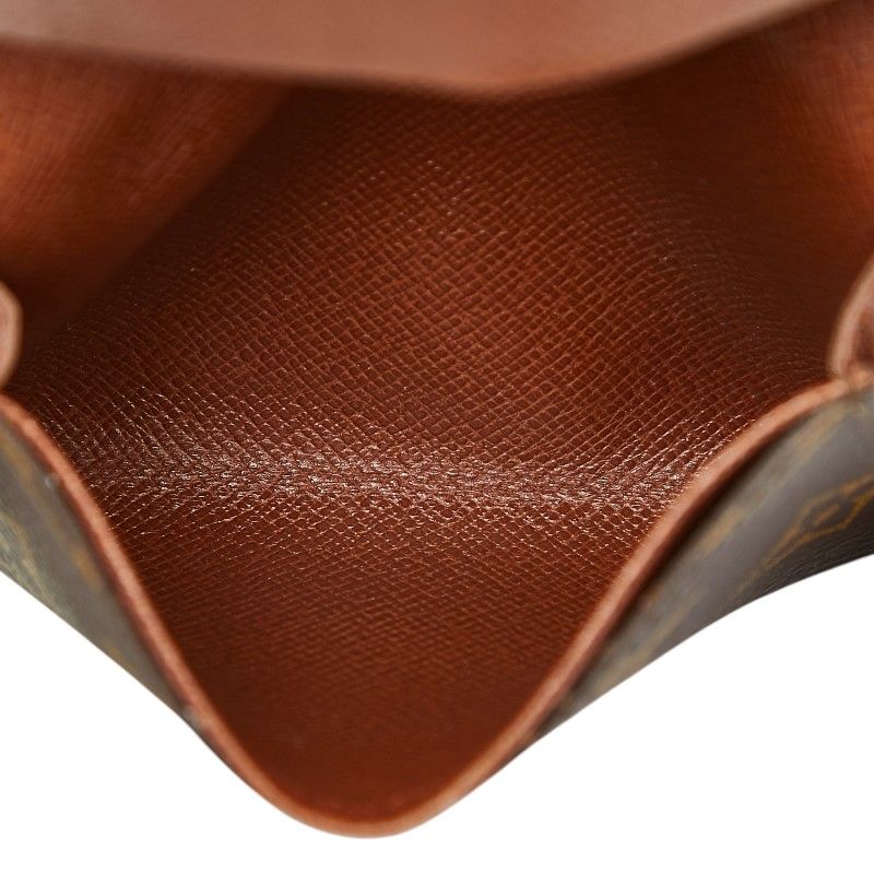 Louis Vuitton Monogram Envelope Carte de Visite Card Case Brown Leather