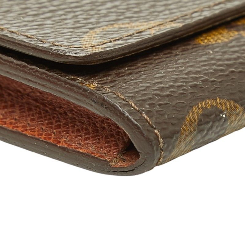 Louis Vuitton Monogram Envelope Carte de Visite Card Case Brown Leather