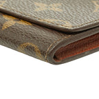 Louis Vuitton Monogram Envelope Carte de Visite Card Case Brown Leather