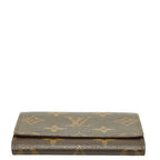 Louis Vuitton Monogram Envelope Carte de Visite Card Case Brown Leather