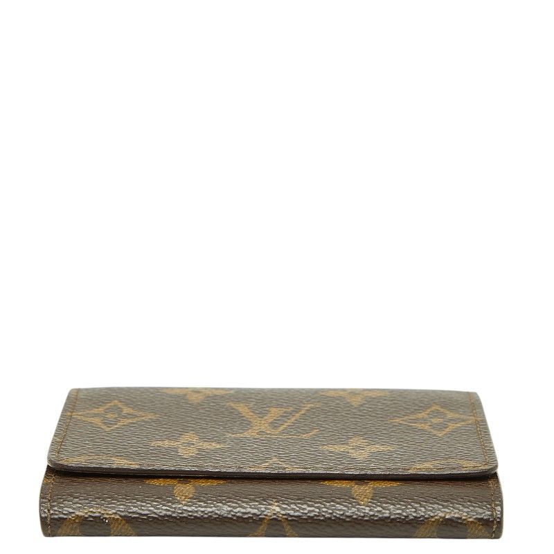 Louis Vuitton Monogram Envelope Carte de Visite Card Case Brown Leather