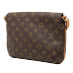 Louis Vuitton Monogram Musette Tango Short Shoulder Bag Brown Leather