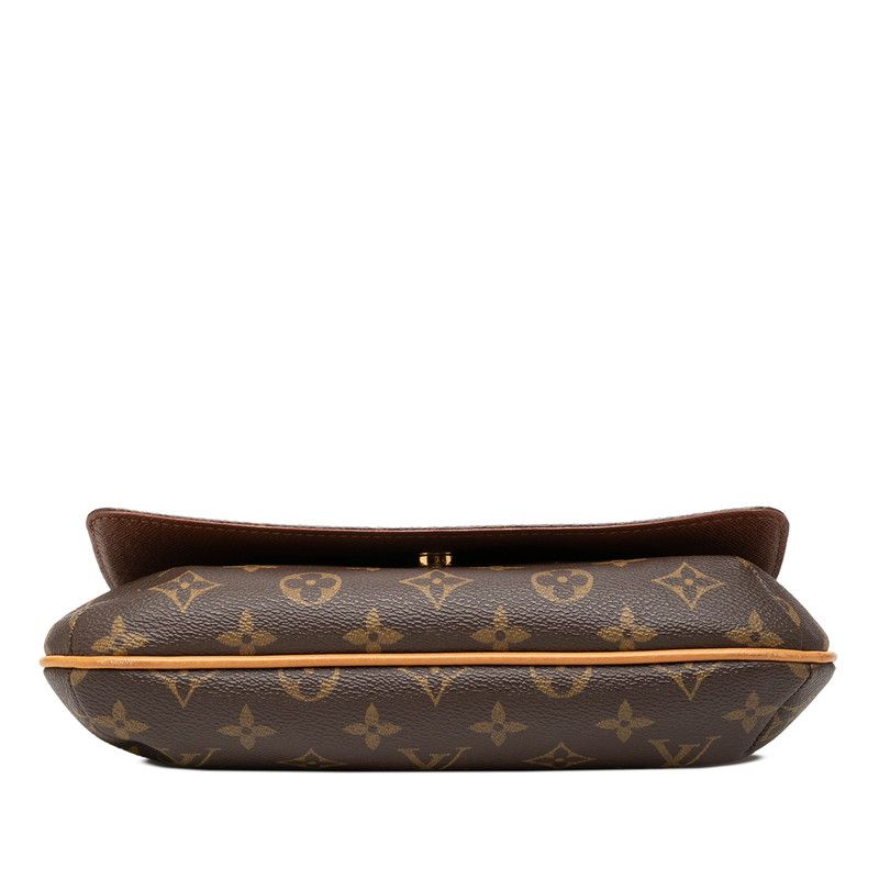 Louis Vuitton Monogram Musette Tango Short Shoulder Bag Brown Leather