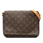 Louis Vuitton Monogram Musette Tango Short Shoulder Bag Brown Leather