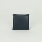 Hermes Bastia Verso Wallet Coin Purse Box Calf Blue Silver — view 2