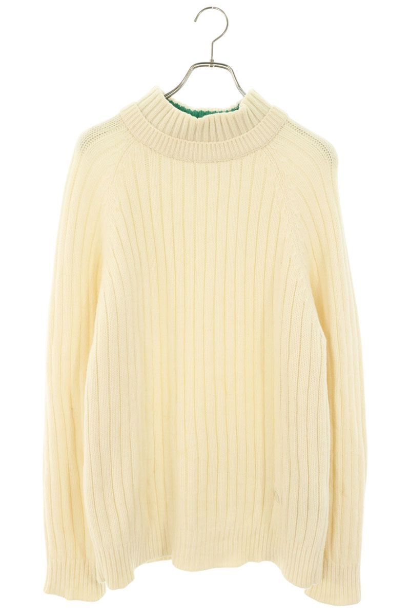 Dior Mock Neck Cashmere Blend Wool Knit Sweater