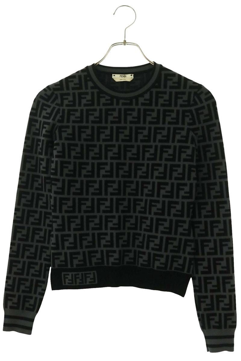 Fendi FF Logo All Over Pattern Knit Top 36 Sweater