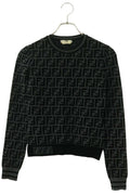 Fendi FF Logo All Over Pattern Knit Top 36 Sweater