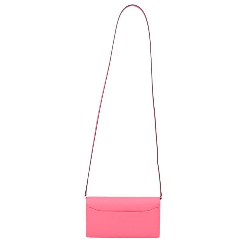 Hermes Constance Long To Go Veau Epsom Rose Azalea Shoulder Bag — view 2