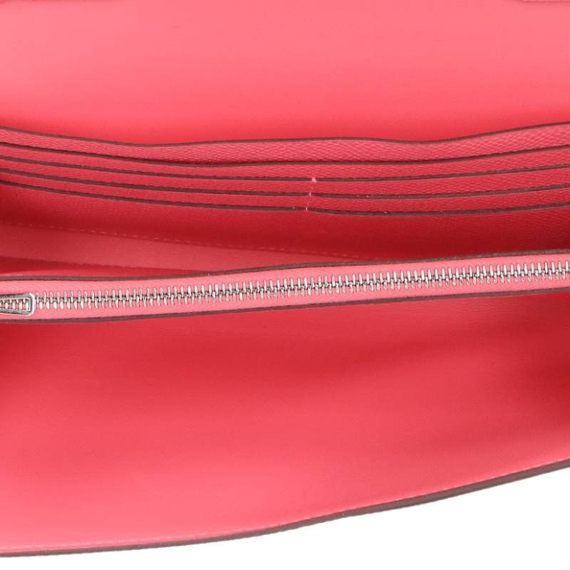 Hermes Constance Long To Go Veau Epsom Rose Azalea Shoulder Bag — view 3