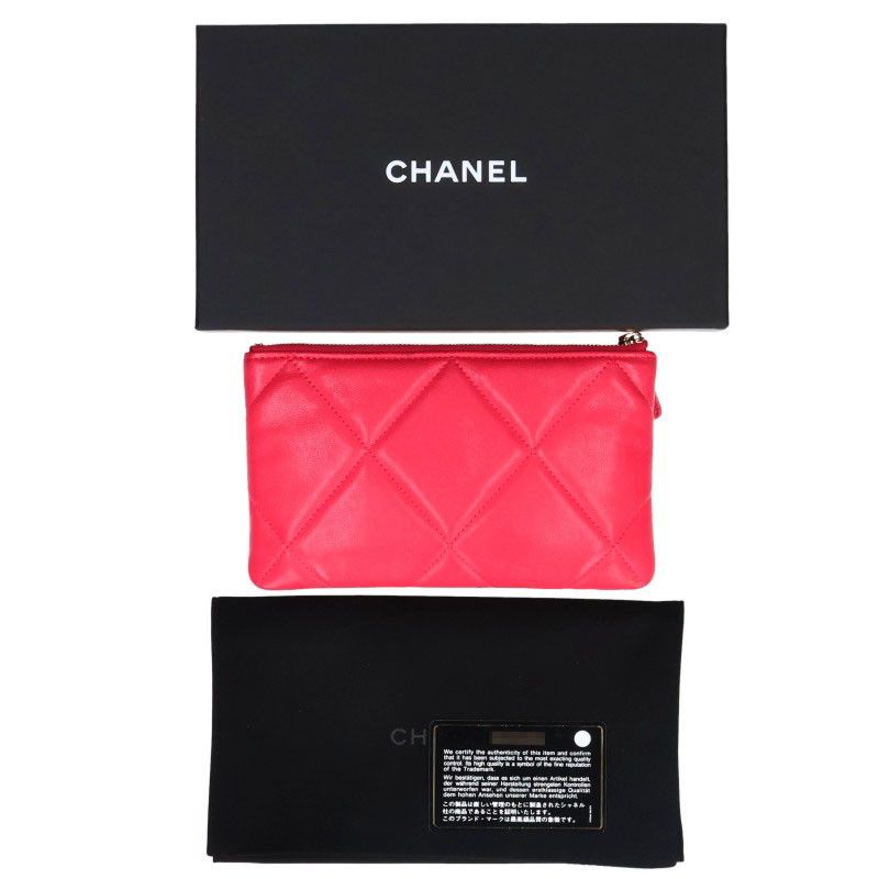 Chanel CC Logo Lambskin Pouch — view 3