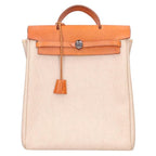 Hermes Herbag a Dos PM Toile Leather Backpack PM