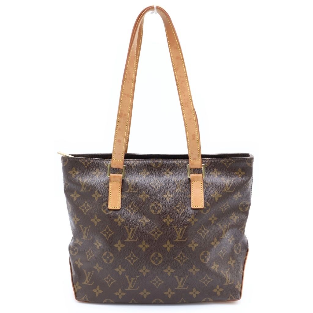 Louis Vuitton Monogram Cabas Piano Leather Tote Brown