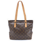 Louis Vuitton Monogram Cabas Piano Leather Tote Brown