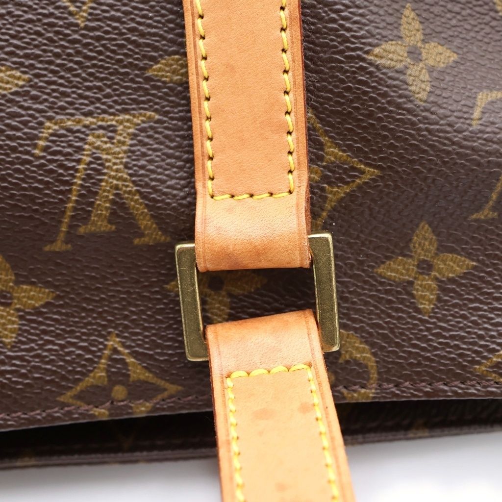 Louis Vuitton Monogram Cabas Piano Leather Tote Brown — view 7