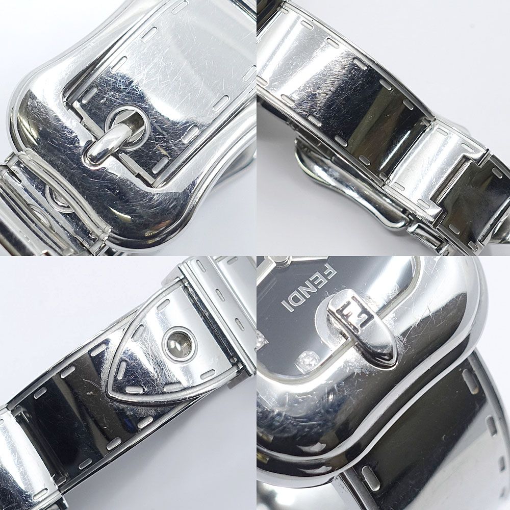 Fendi Watch Orologi Black Dial Diamond Quartz SS Stainless Steel — view 7