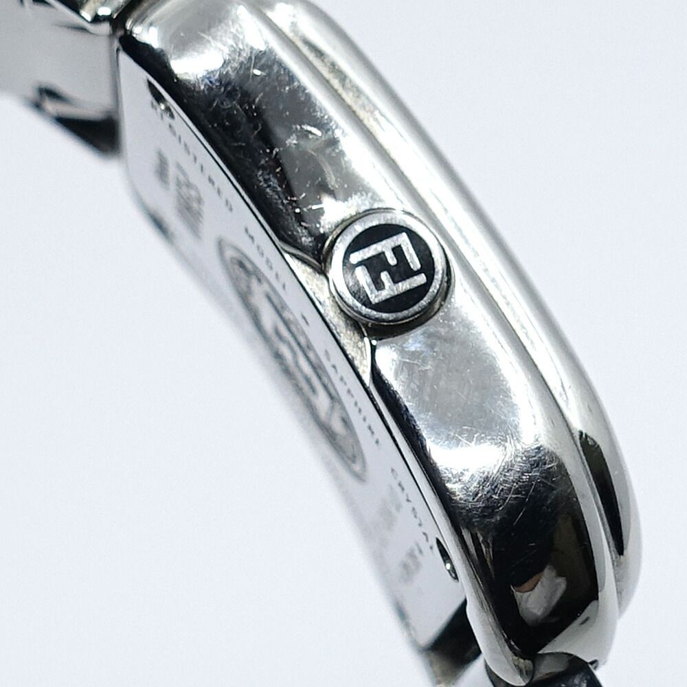 Fendi Watch Orologi Black Dial Diamond Quartz SS Stainless Steel — view 4