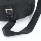 Prada Tessuto Nylon Triangle Logo Leather Shoulder Bag Messenger Business — view 2