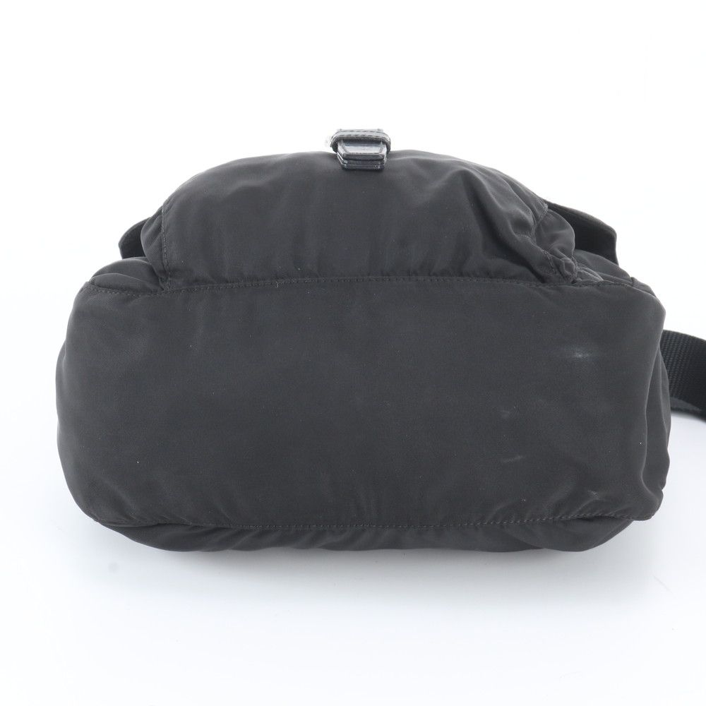 Prada Tessuto Nylon Triangle Logo Leather Shoulder Bag Messenger Business — view 6