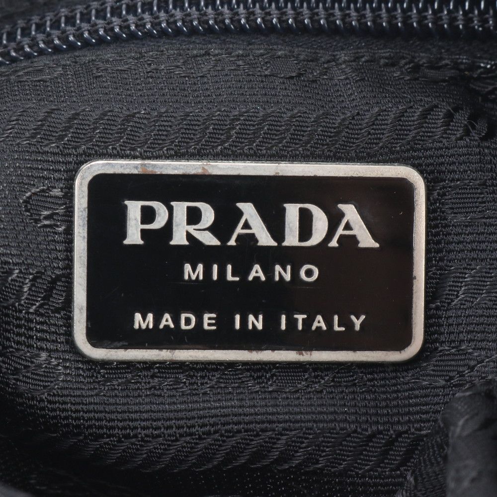 Prada Tessuto Nylon Triangle Logo Leather Shoulder Bag Messenger Business — view 8