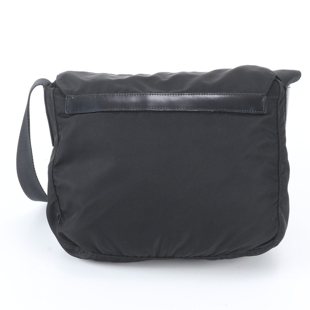 Prada Tessuto Nylon Triangle Logo Leather Shoulder Bag Messenger Business — view 3