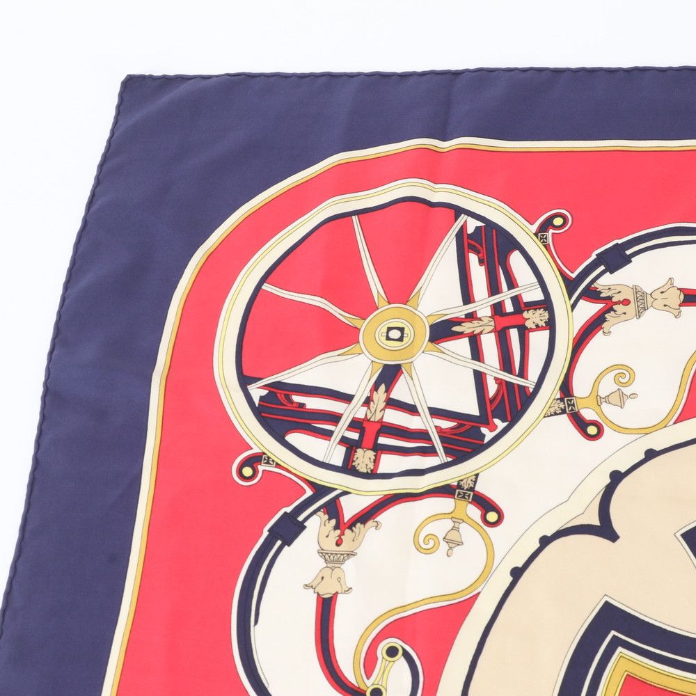 Hermes Carre 90 Washington's Carriage George Silk 100% Scarf — view 3