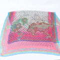 Louis Vuitton Tagged Carre Map Large Chiffon Shawl Scarf Monogram