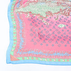 Louis Vuitton Tagged Carre Map Large Chiffon Shawl Scarf Monogram — view 4