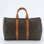 Louis Vuitton Monogram Keepall 45 Leather Boston Bag Tote Carry — view 3
