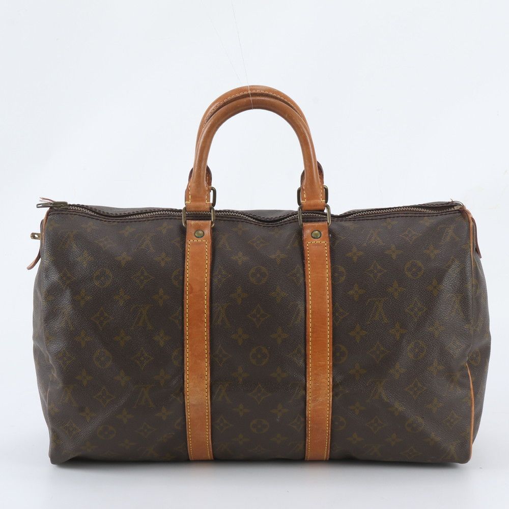 Louis Vuitton Monogram Keepall 45 Leather Boston Bag Tote Carry — view 3