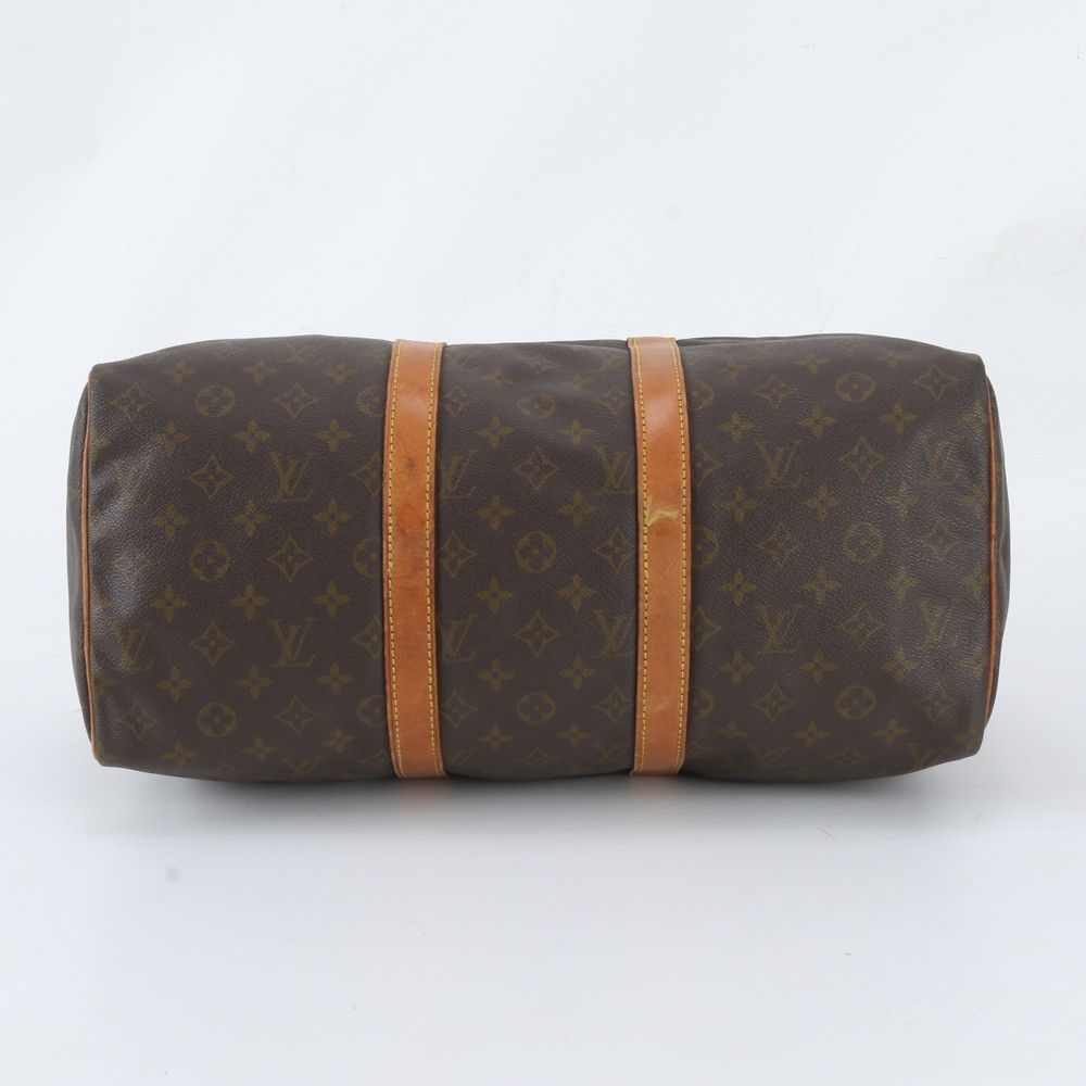 Louis Vuitton Monogram Keepall 45 Leather Boston Bag Tote Carry — view 6