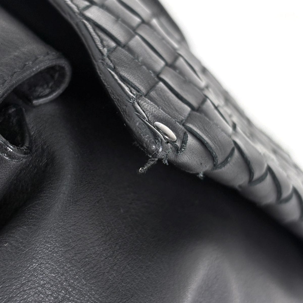Bottega Veneta Intrecciato Waist Bag Pouch Leather Black — view 5